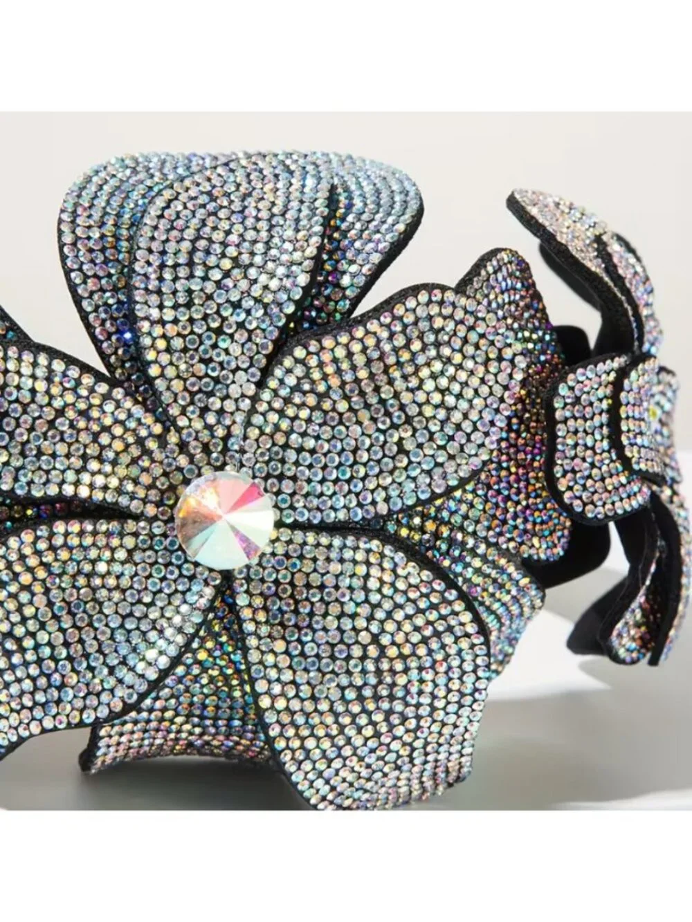 Luxury Crystal Rhinestone Floral Headband Baroque Wide Hair Band Wedding Party